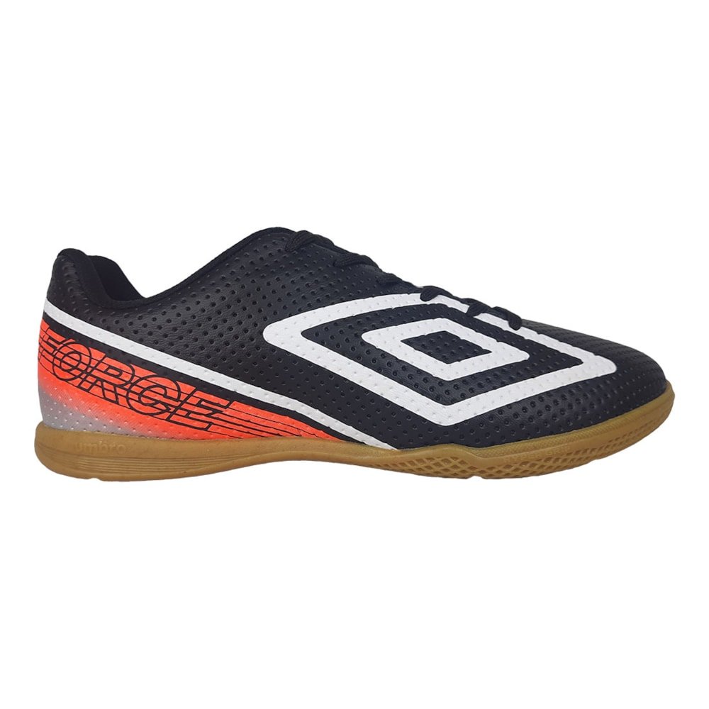 Chuteira Futsal Umbro Force Unissex Preto/Laranja 1