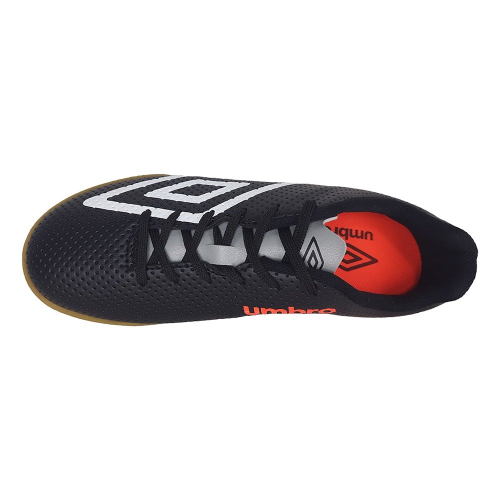 Chuteira Futsal Umbro Force Unissex Preto/Laranja 4