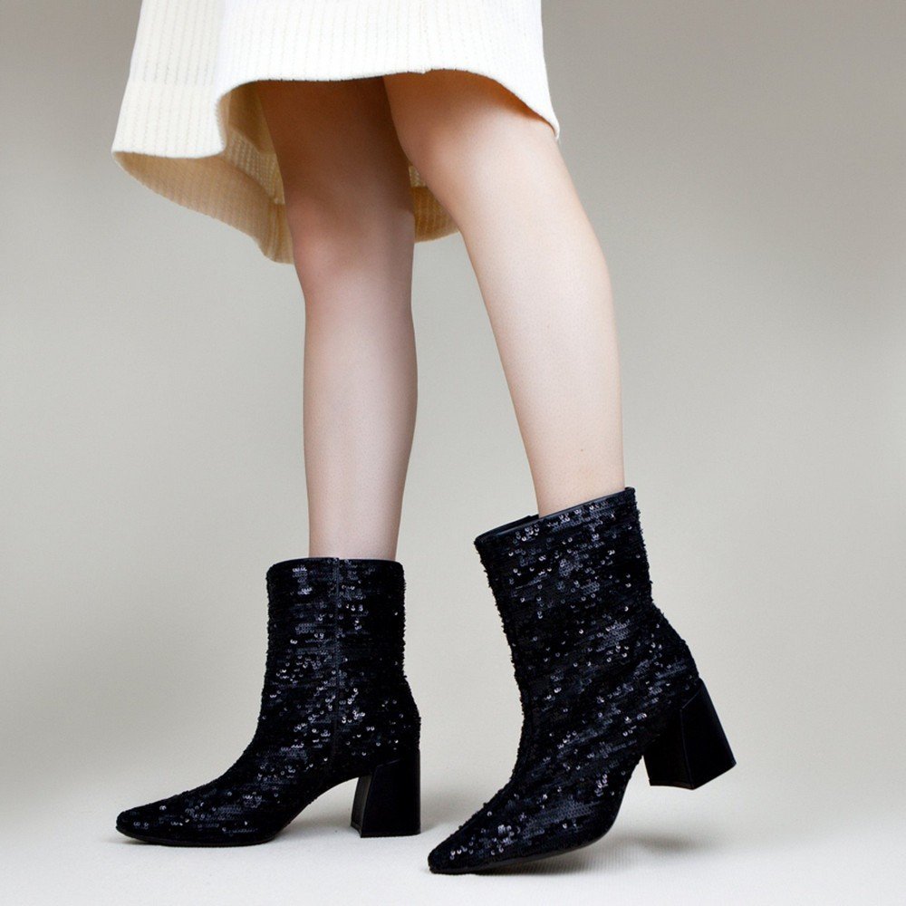 Bota Paetê Valentina 477005 Preto 3