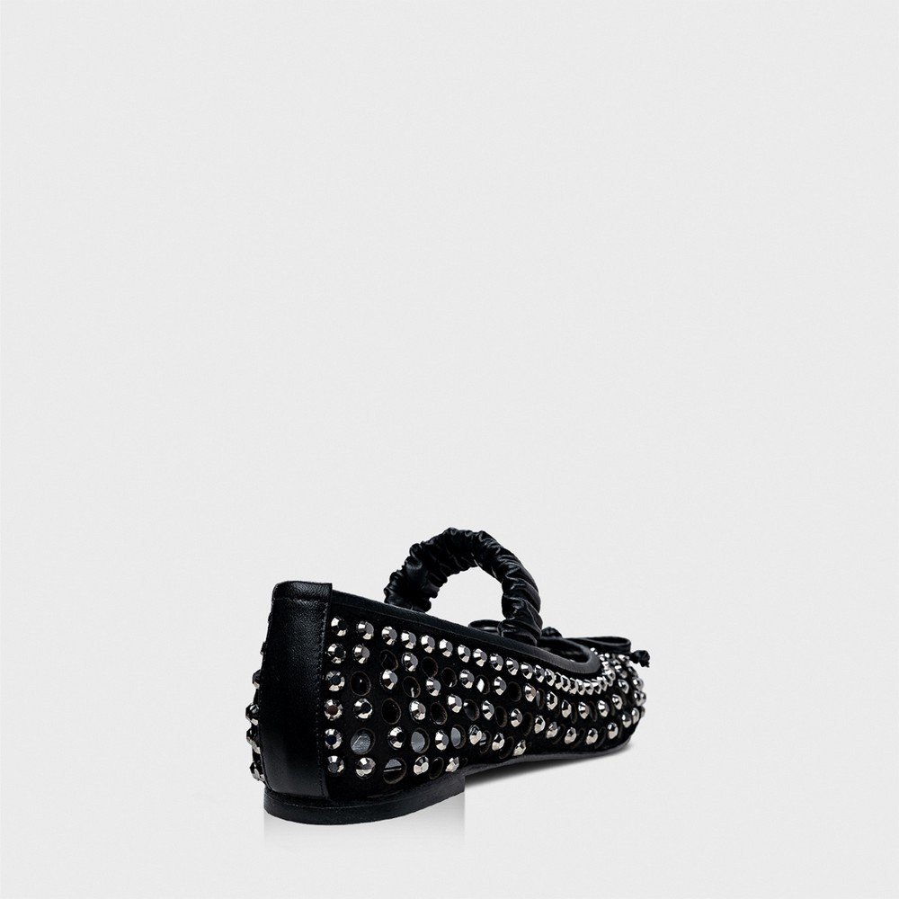 Sapatilha Boneca Cristal Carrano 733006 Preto 3