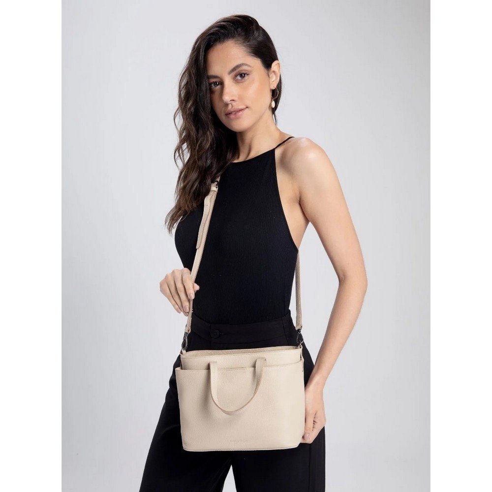 Bolsa Tote Media Dora Lis DLB157 Bege 5