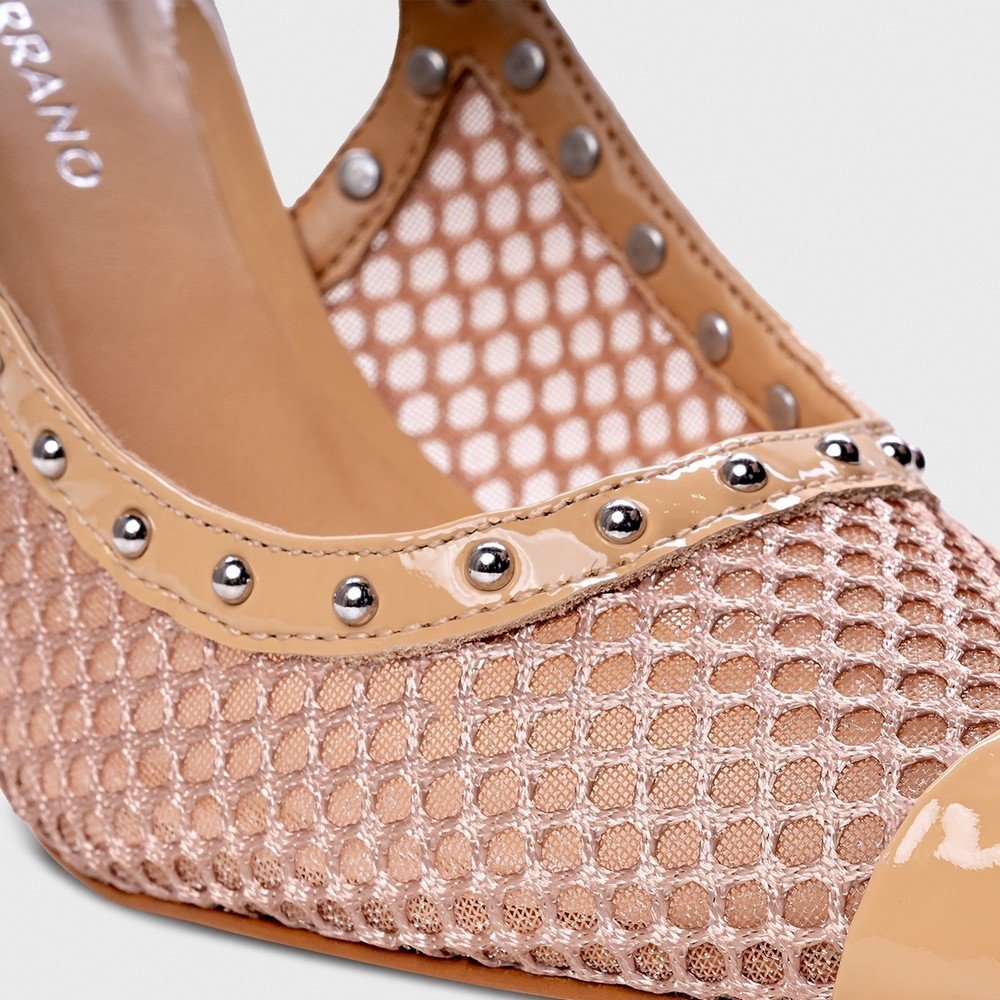 Scarpin Slingback Carrano 754023 Bege 4