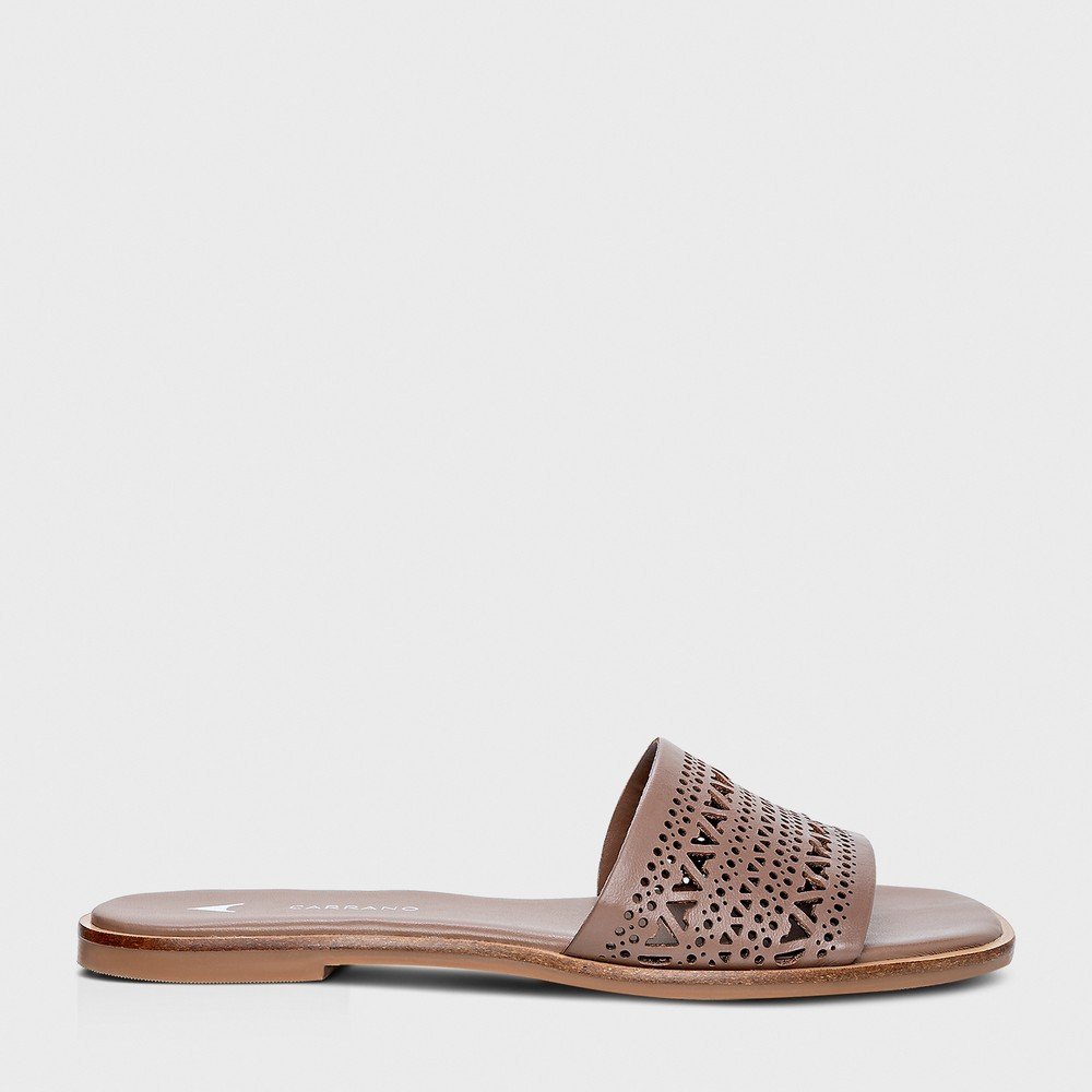 Chinelo Flat Carrano 777016 Marrom 1