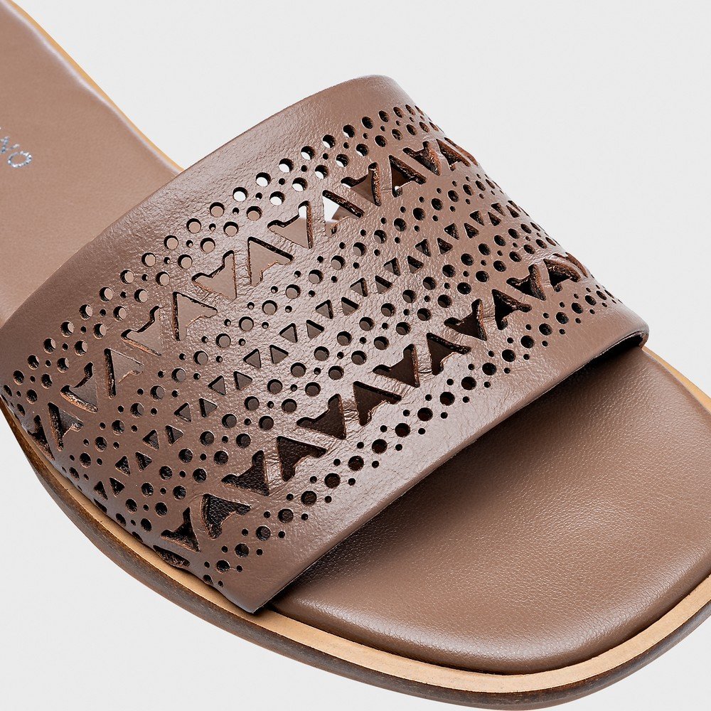Chinelo Flat Carrano 777016 Marrom 4