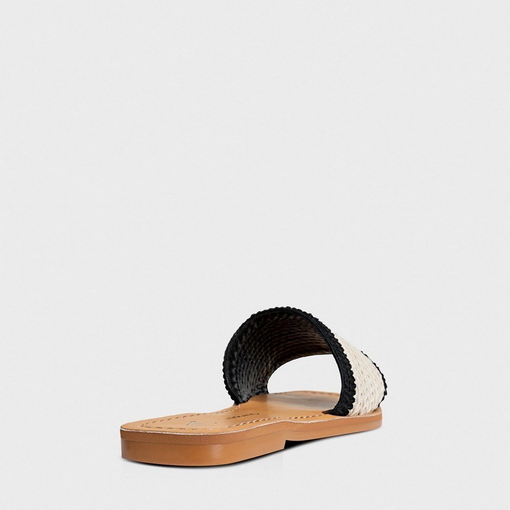 Flat Bicolor e Crochet Off White Vanilla Carrano 444024 Branco 3