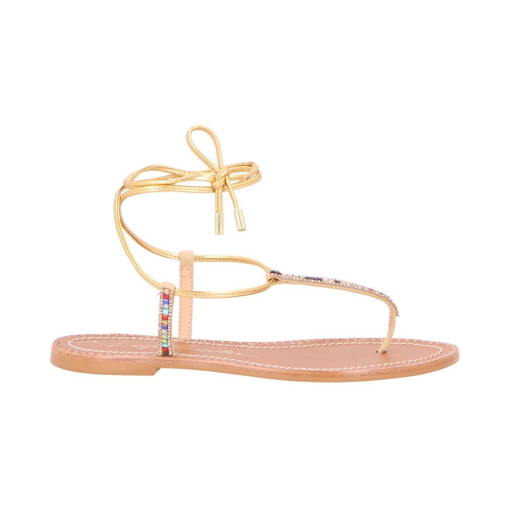 Rasteira Cristais Luiza Barcelos 13010084 Dourado 1