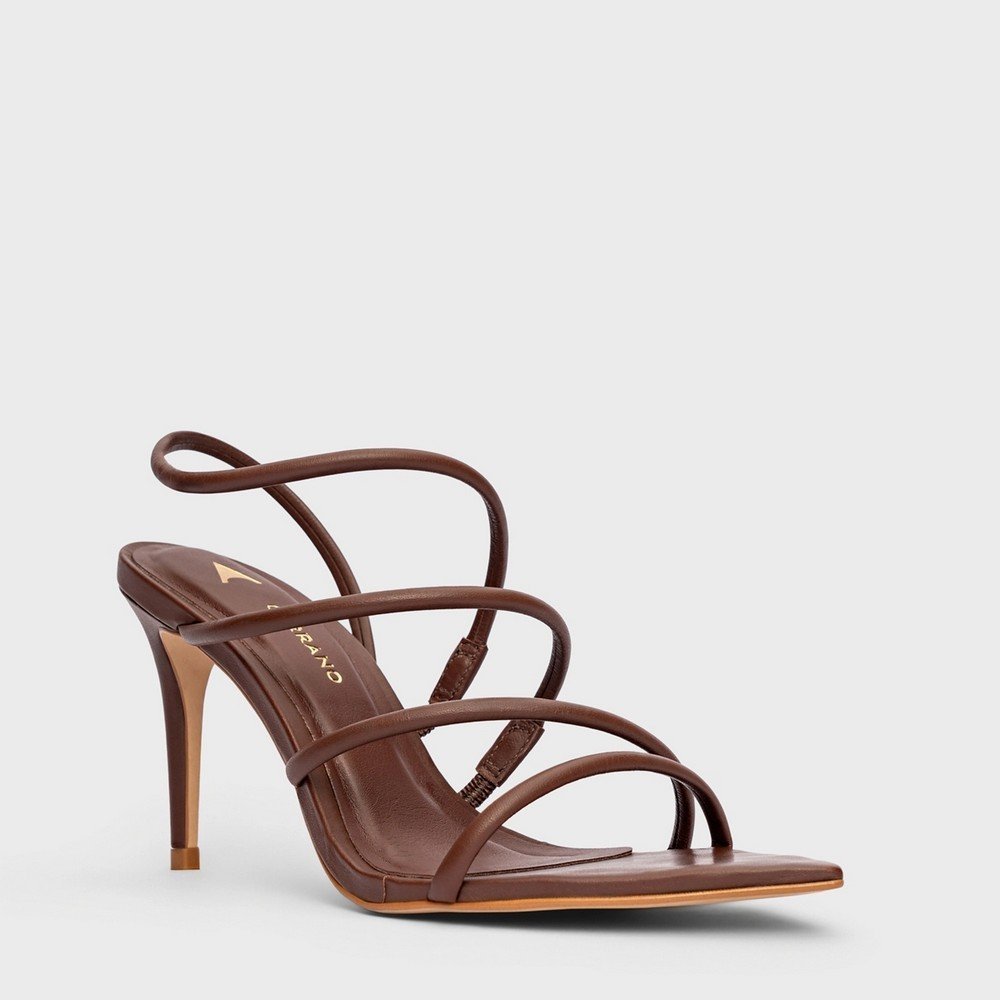 Sandália Salto Fino Carrano 816020 Marrom 2