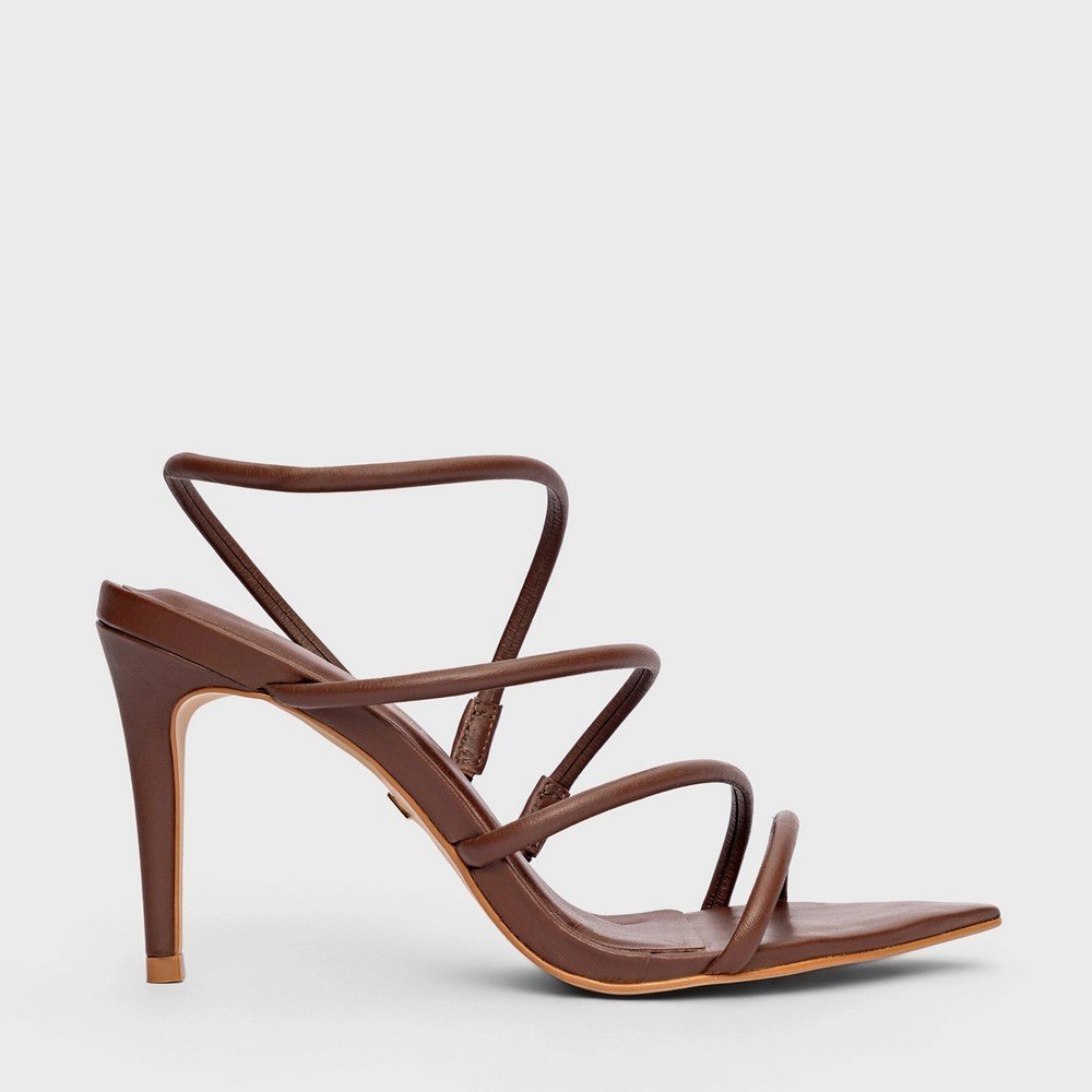 Sandália Salto Fino Carrano 816020 Marrom 5