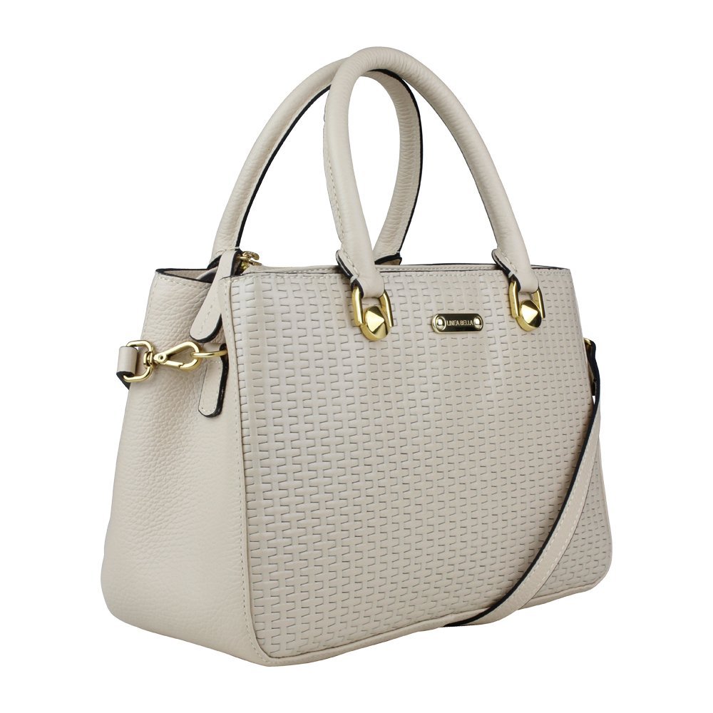 Bolsa feminina em couro Linea Bella 5215 Branco 2
