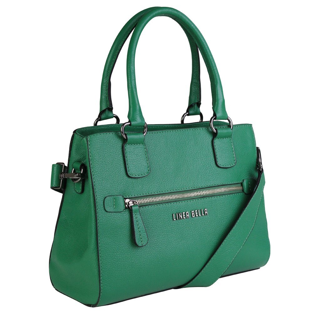 Bolsa Feminina em couro Linea Bella 5134 Verde 1