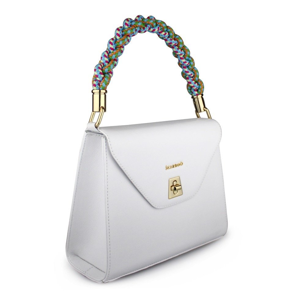 Bolsa feminina em couro Scamboo 1852 Branco 2