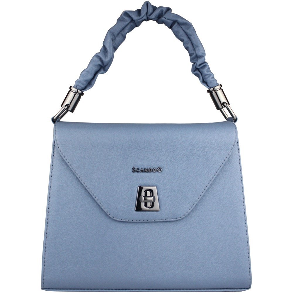 Bolsa feminina em couro Scamboo 1862 Azul 1