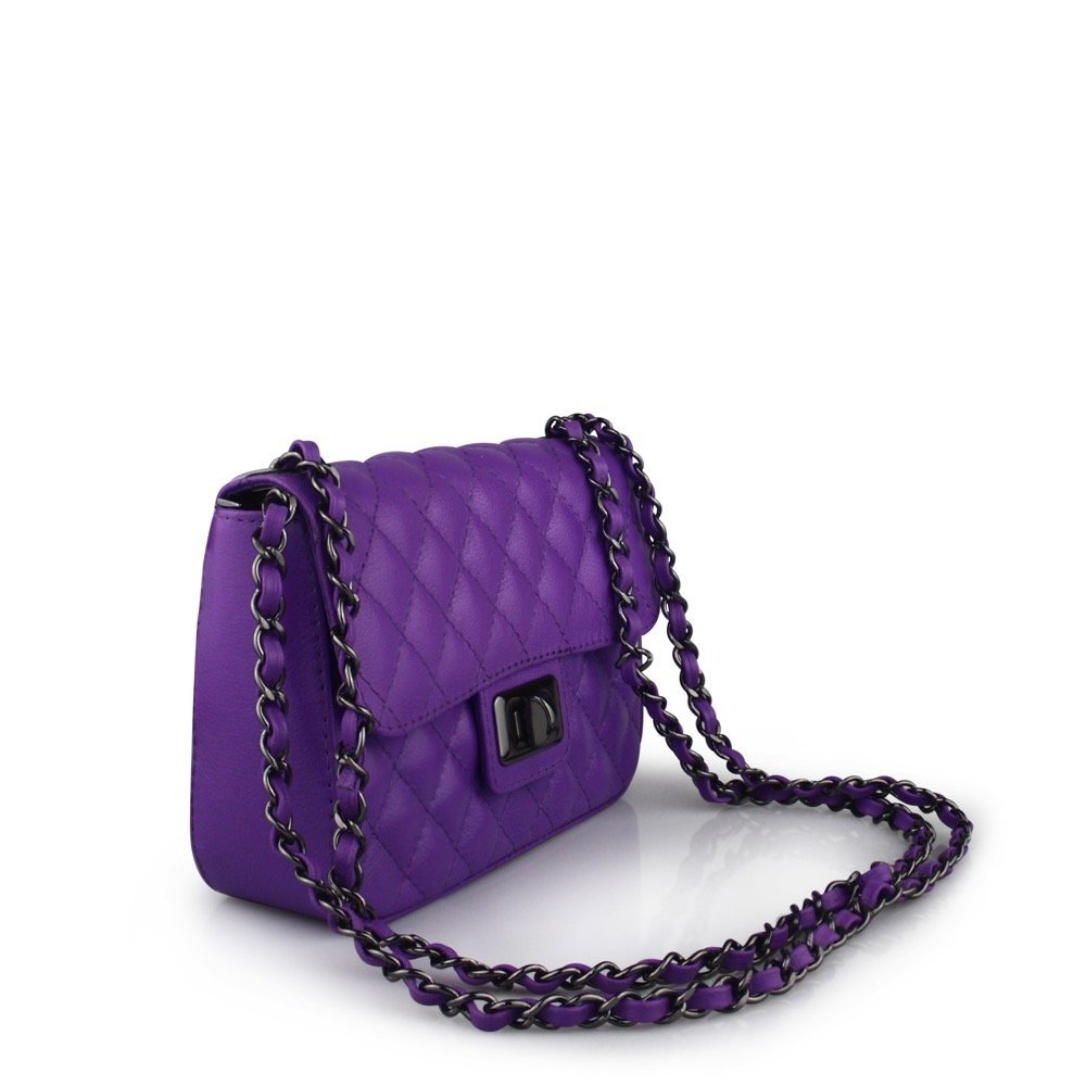 Bolsa feminina em couro Scamboo 1491 Roxo 2