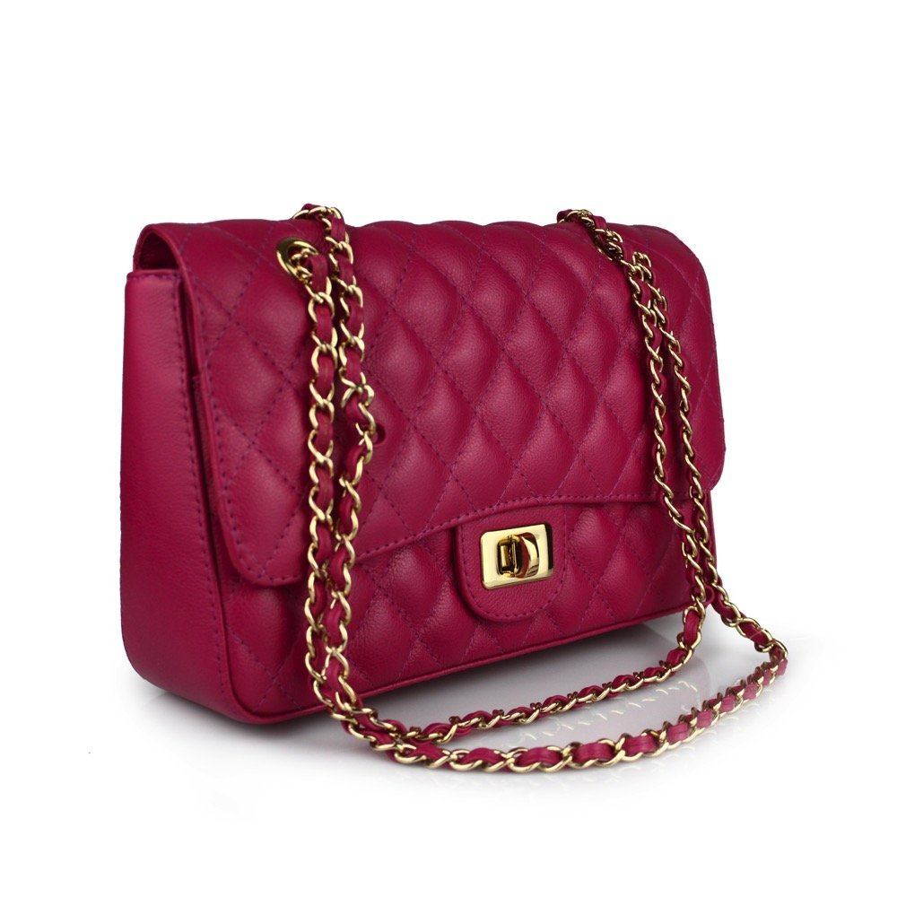 Bolsa feminina em couro Scamboo 1456 Rosa 2
