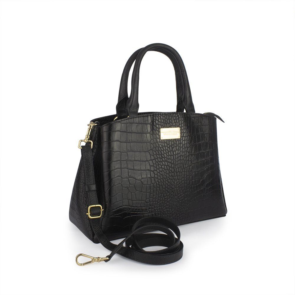 Bolsa feminina em couro Vitoria Heinz 1253 Preto 2