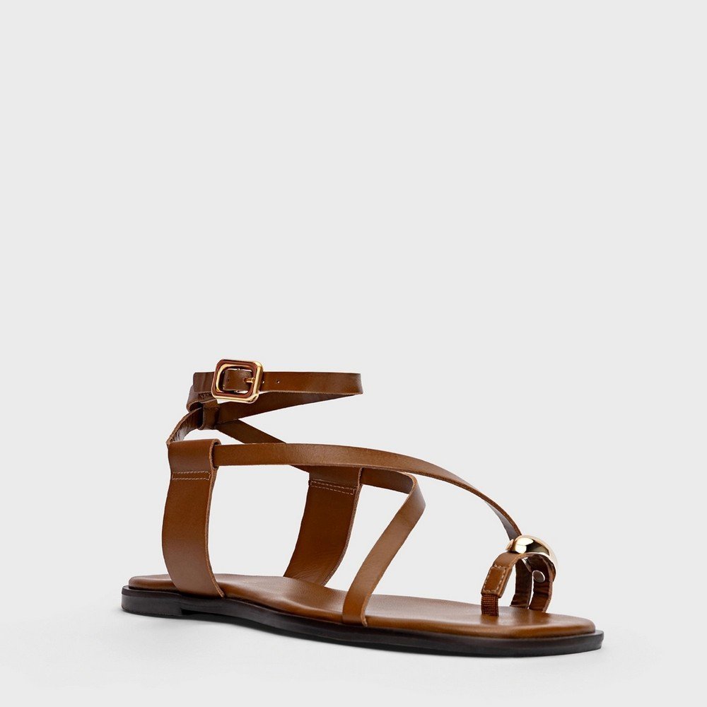 Rasteira Iconic Carrano 777038 Marrom 2