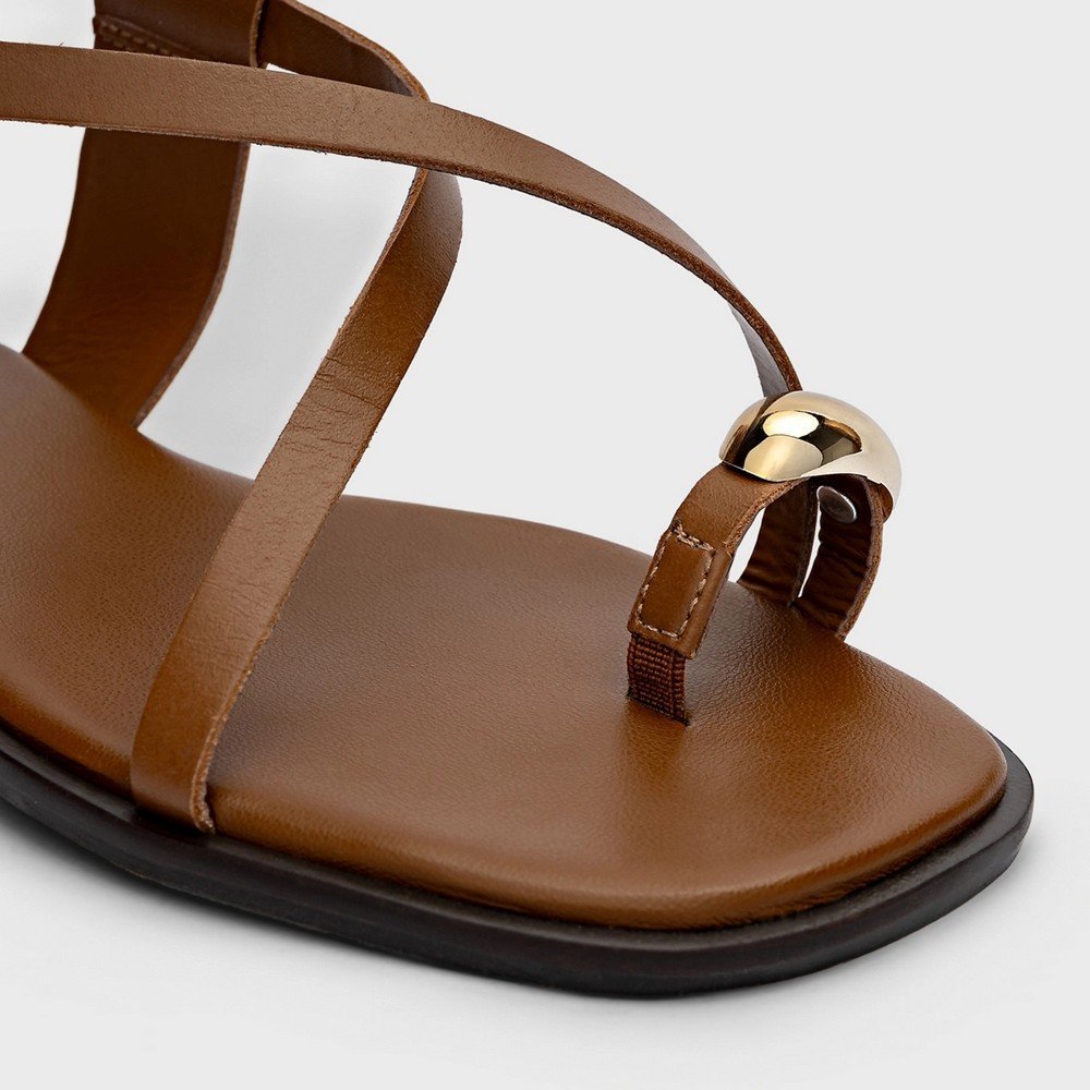 Rasteira Iconic Carrano 777038 Marrom 4