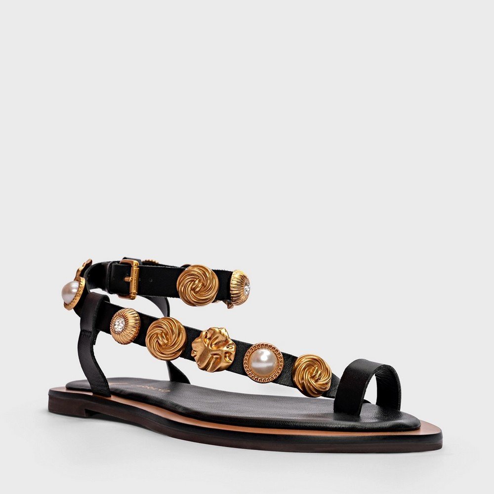 Rasteira Flat Carrano 676027 Preto 2