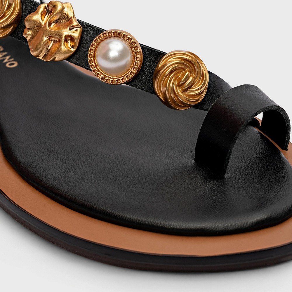 Rasteira Flat Carrano 676027 Preto 4