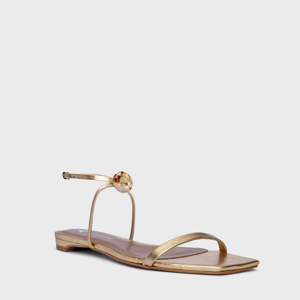 Rasteira Flat Carrano 919011 Dourado 2