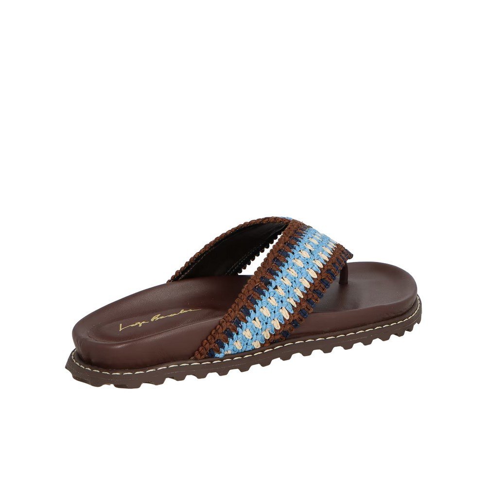 Chinelo Papete Crochet Luiza Barcelos 12350208 Marrom 3