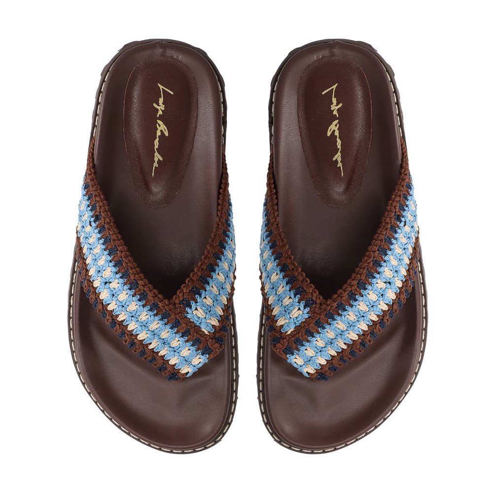 Chinelo Papete Crochet Luiza Barcelos 12350208 Marrom 4