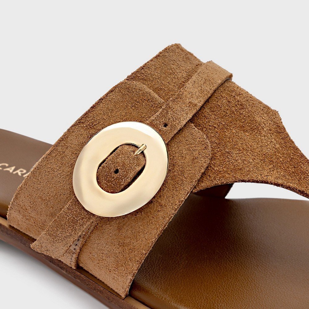 Chinelo Flat Carrano 777039 Marrom 4