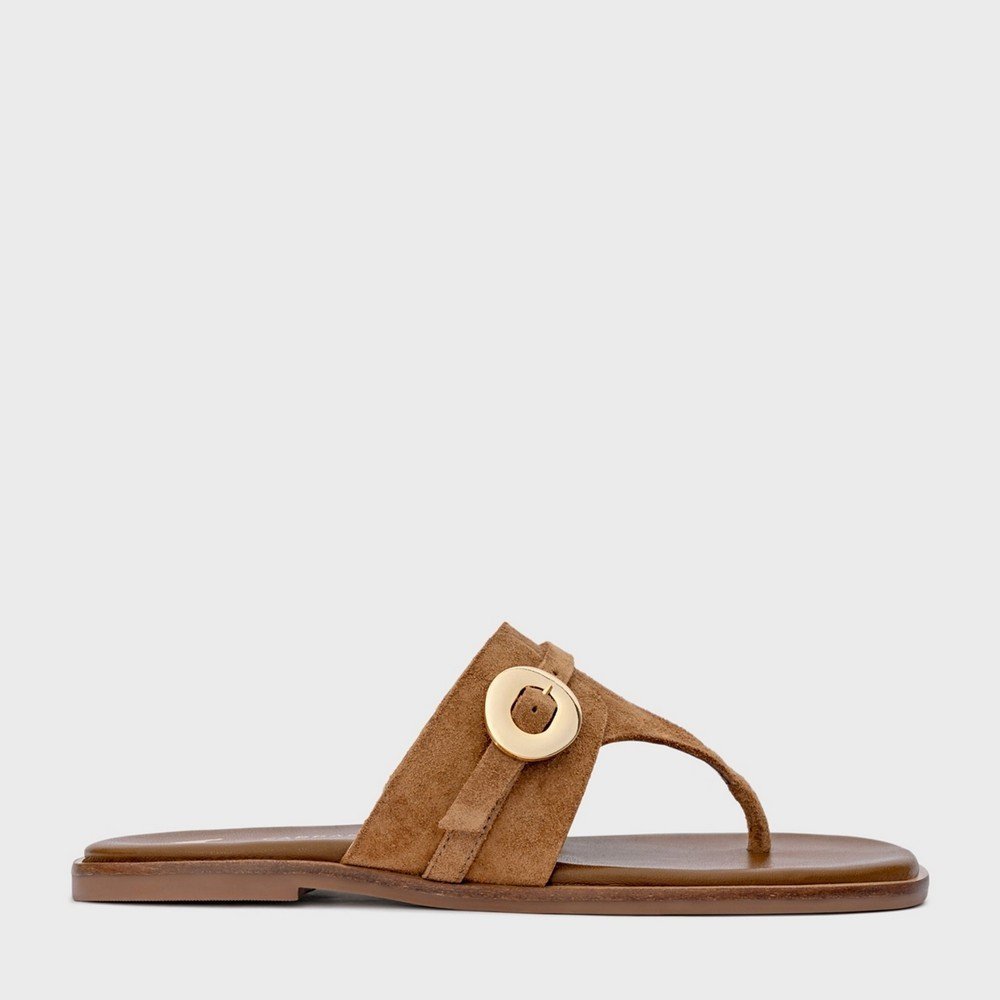 Chinelo Flat Carrano 777039 Marrom 6