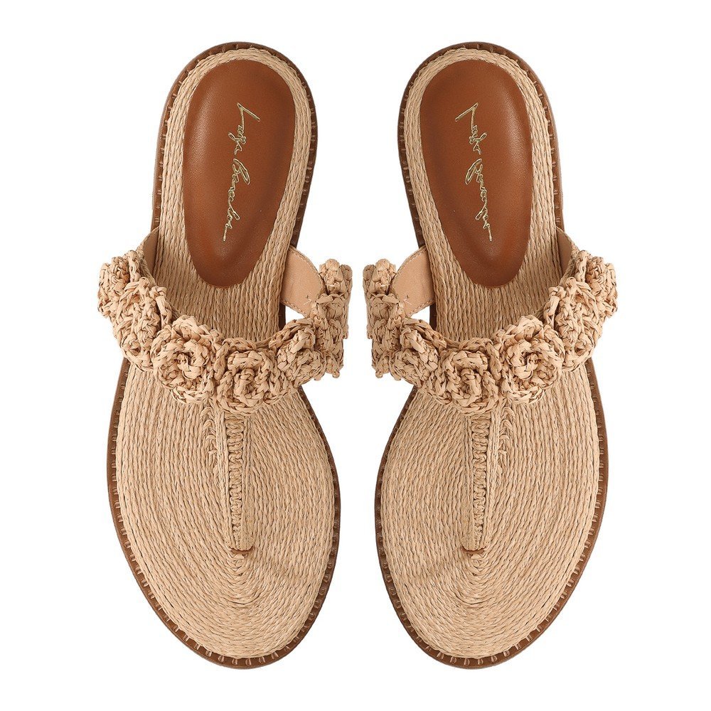 Chinelo Flat Luiza Barcelos 12530127 Bege 4