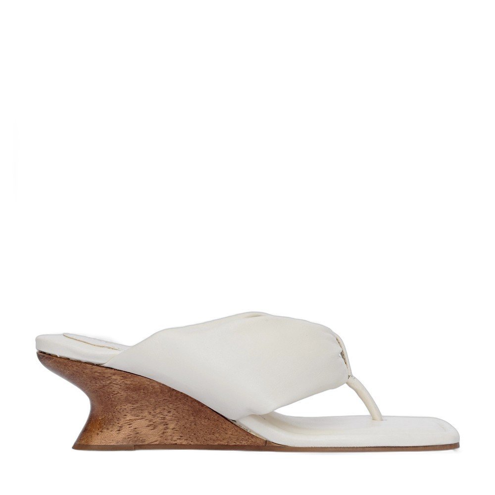 Open Mule Thong Puffy Salto Anabela Woody 974001