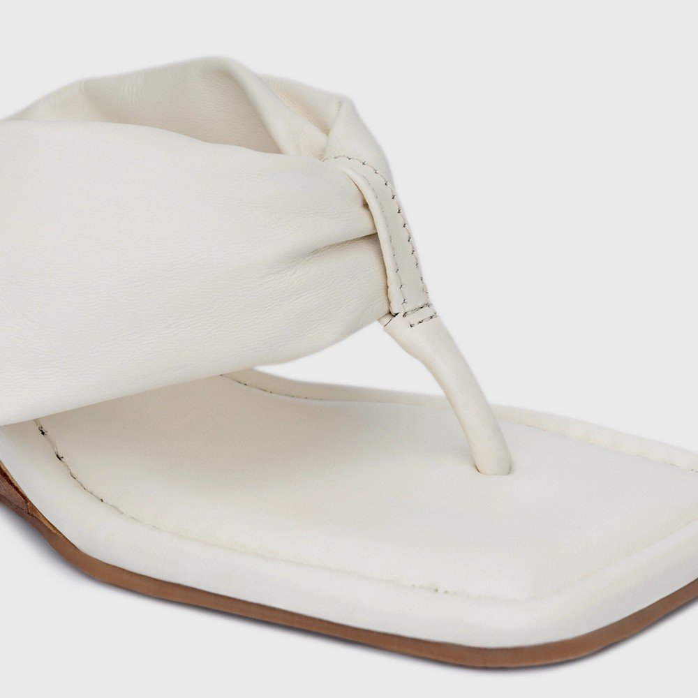 Open Mule Thong Puffy Salto Anabela Woody 974001 Branco 4
