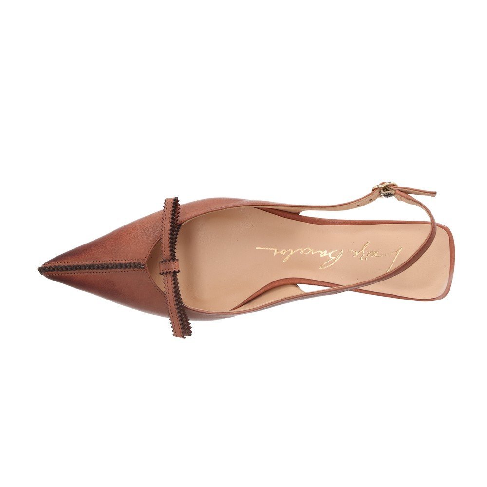Scarpin Slingback Luiza Barcelos 13780037 Marrom 4