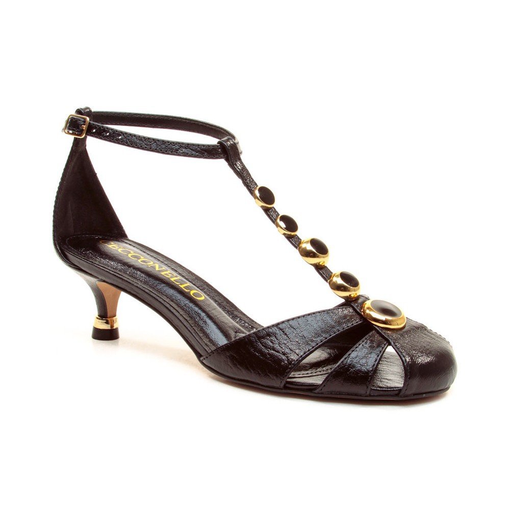 Sandália Salto Baixo Cecconello 2904001 Preto 2