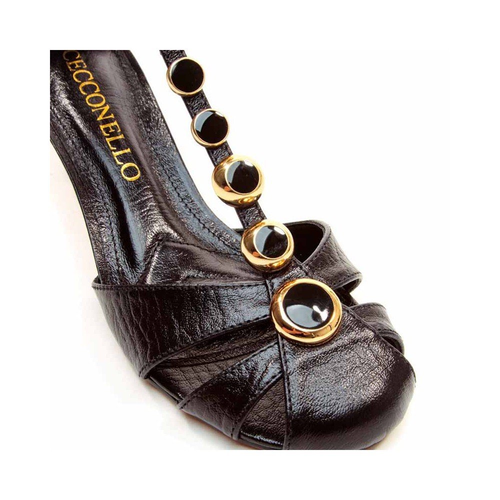 Sandália Salto Baixo Cecconello 2904001 Preto 4