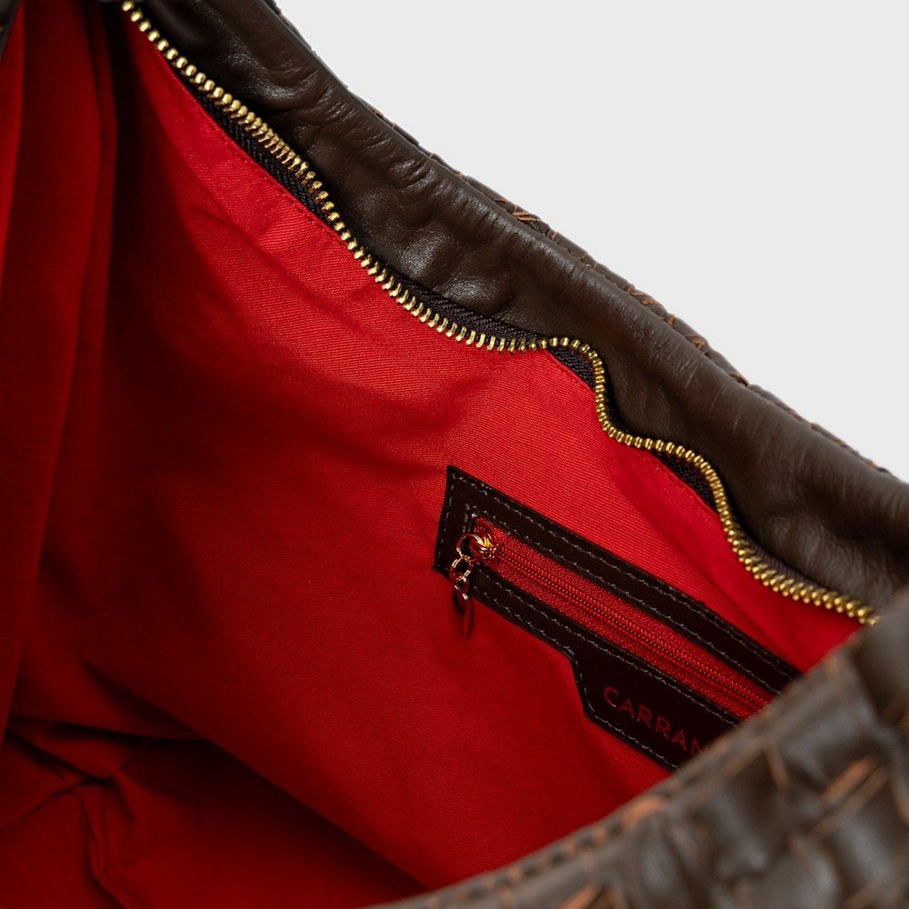 Bolsa Hobo Tressë Carrano 800903 Marrom 4