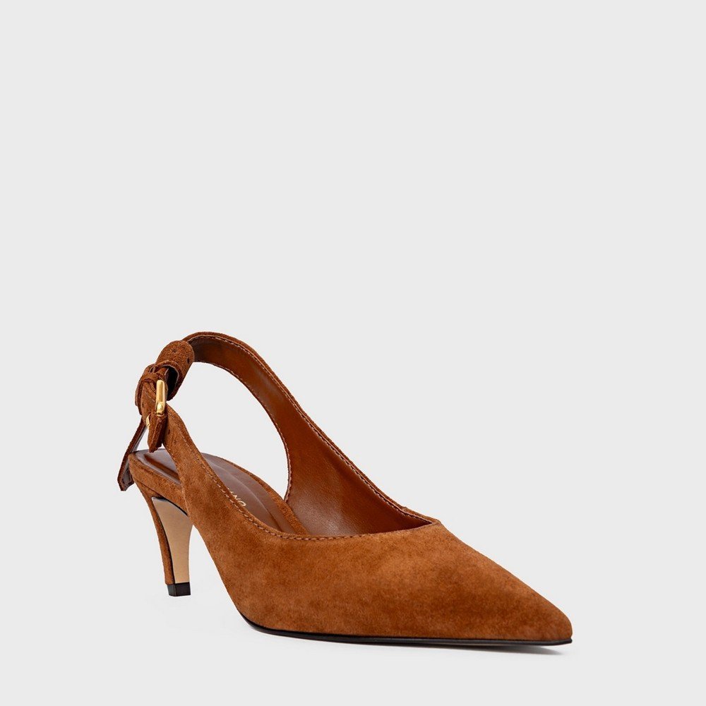 Scarpin Slingback Carrano 853020 Marrom 2