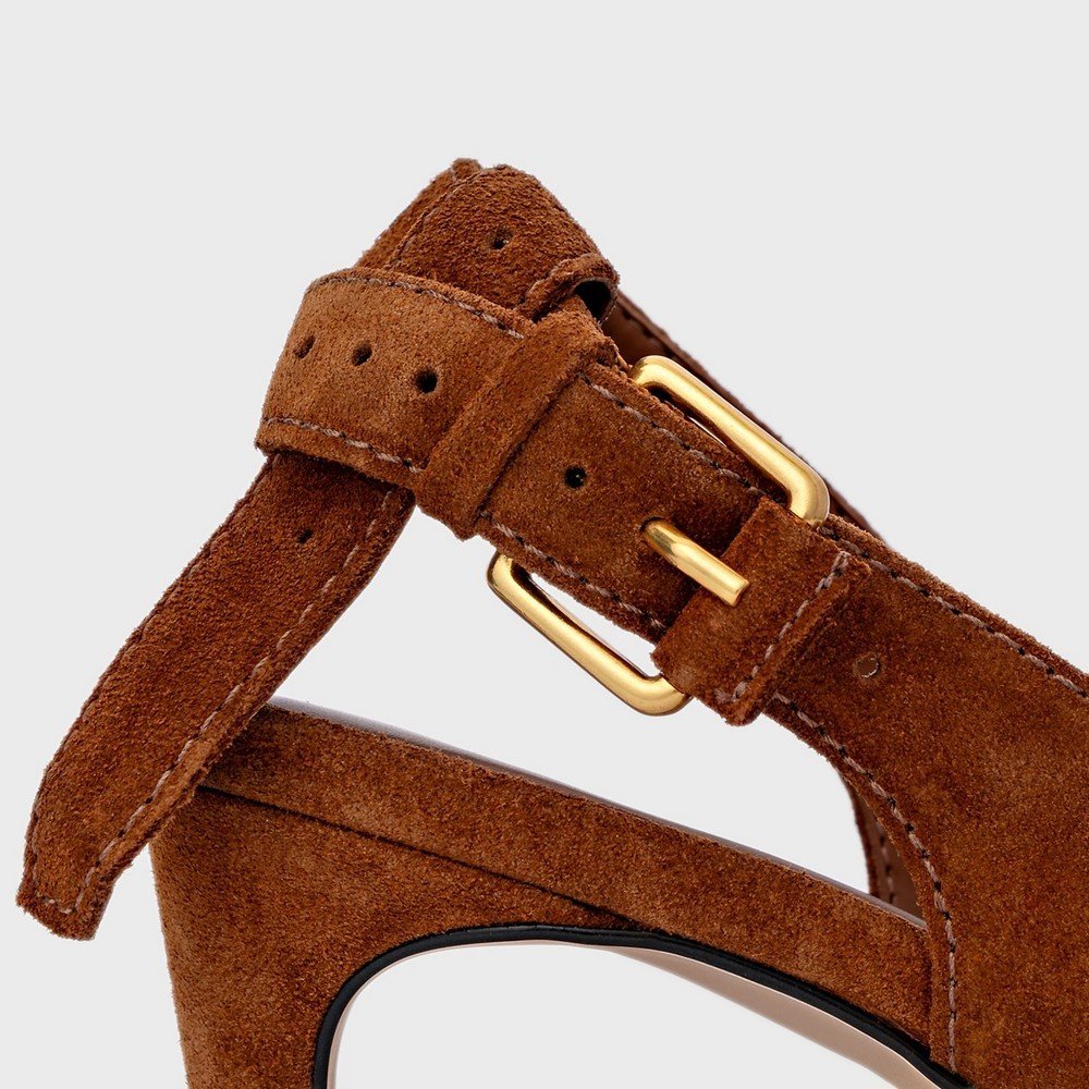 Scarpin Slingback Carrano 853020 Marrom 4