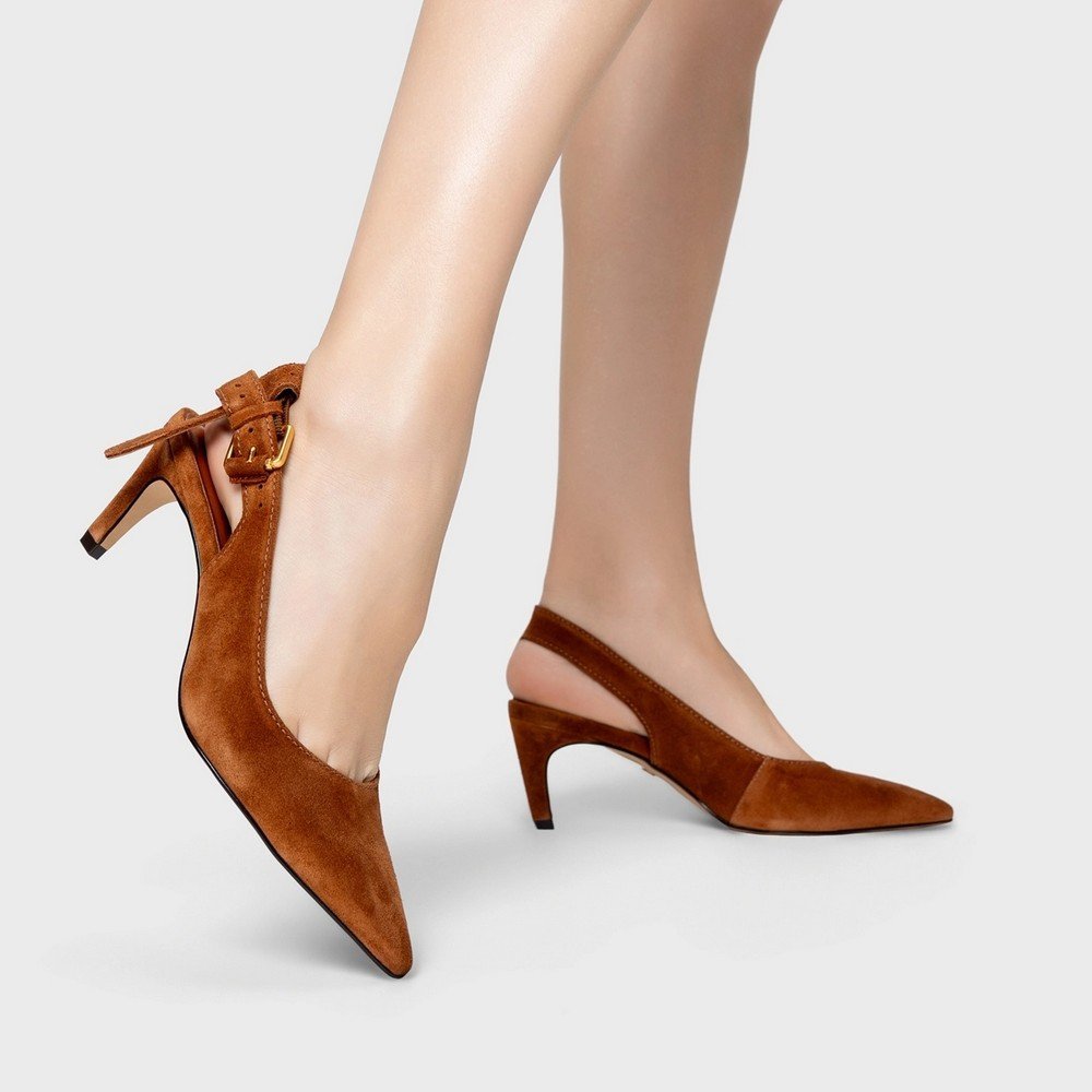 Scarpin Slingback Carrano 853020 Marrom 5