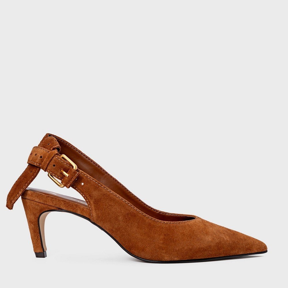 Scarpin Slingback Carrano 853020 Marrom 6