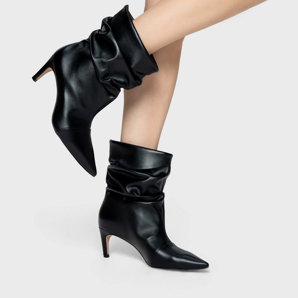 Bota Slouchy Couro Carrano 853019 Preto 5