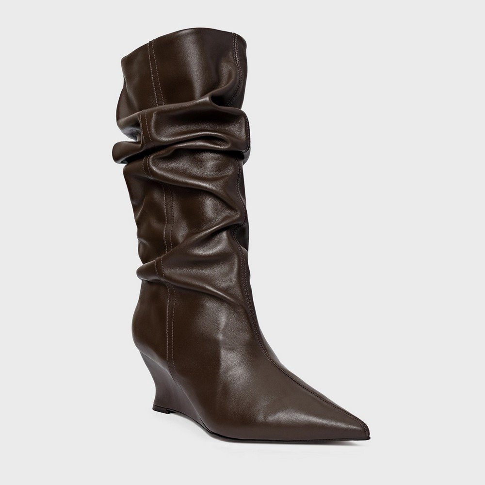 Bota Slouchy Anabela Carrano 1002005 Marrom Escuro 2