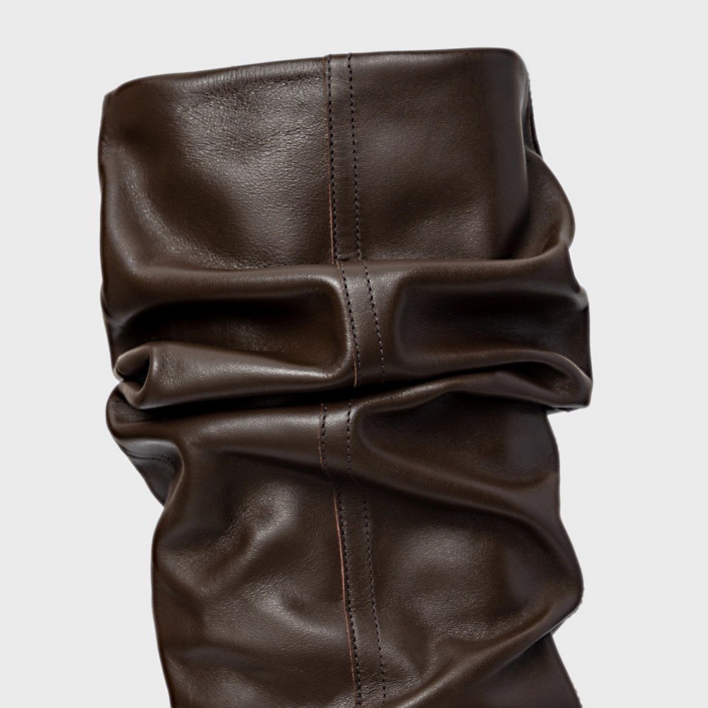 Bota Slouchy Anabela Carrano 1002005 Marrom Escuro 4