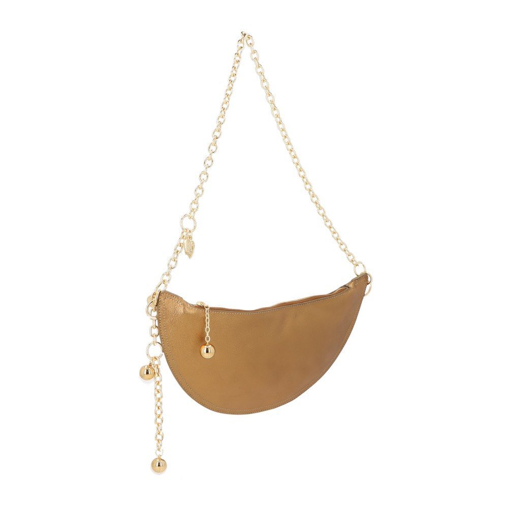Bolsa Meia Lua Luiza Barcelos 77771420 Dourado 2