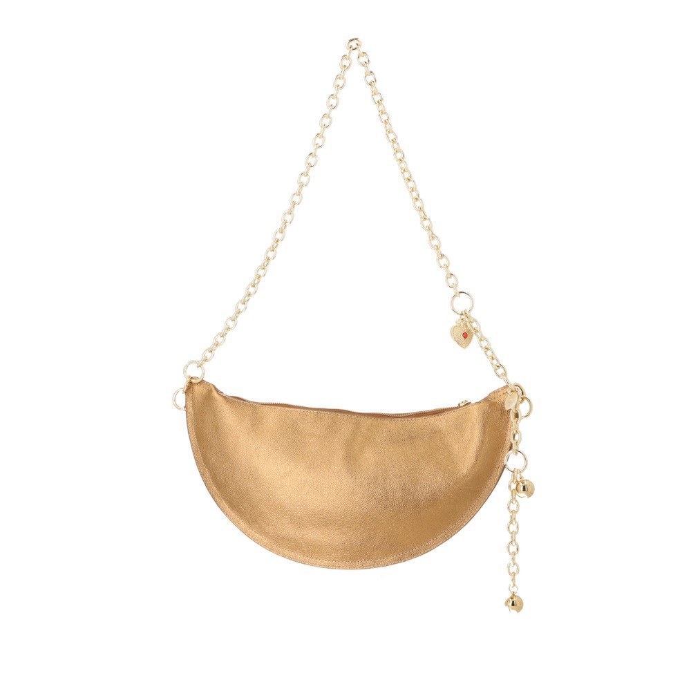 Bolsa Meia Lua Luiza Barcelos 77771420 Dourado 3