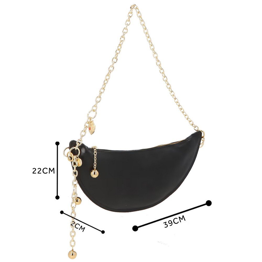 Bolsa Meia Lua Luiza Barcelos 77771420 Preto 5