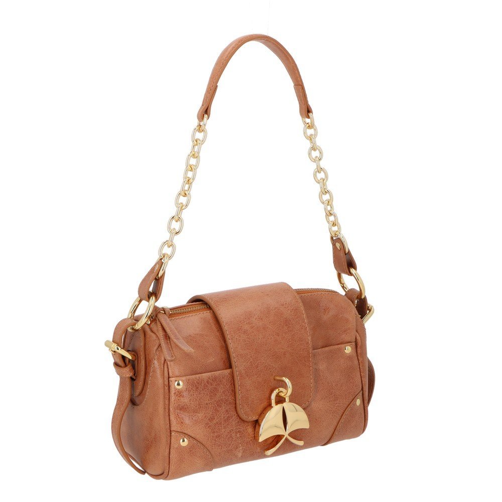 Bolsa Em Couro Com Corrente Luiza Barcelos 77771419 Marrom 2
