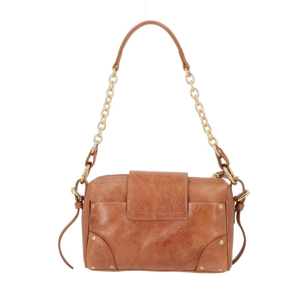 Bolsa Em Couro Com Corrente Luiza Barcelos 77771419 Marrom 3