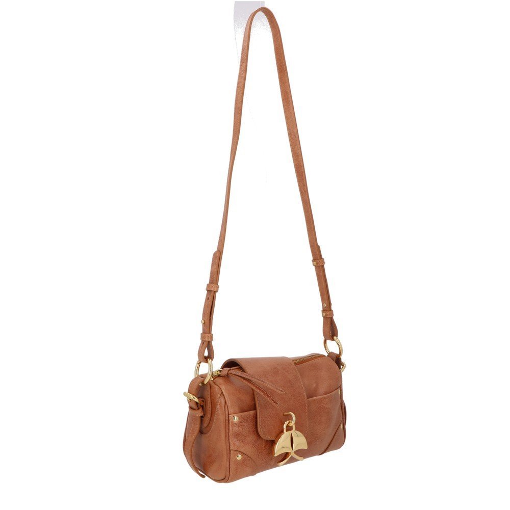 Bolsa Em Couro Com Corrente Luiza Barcelos 77771419 Marrom 5