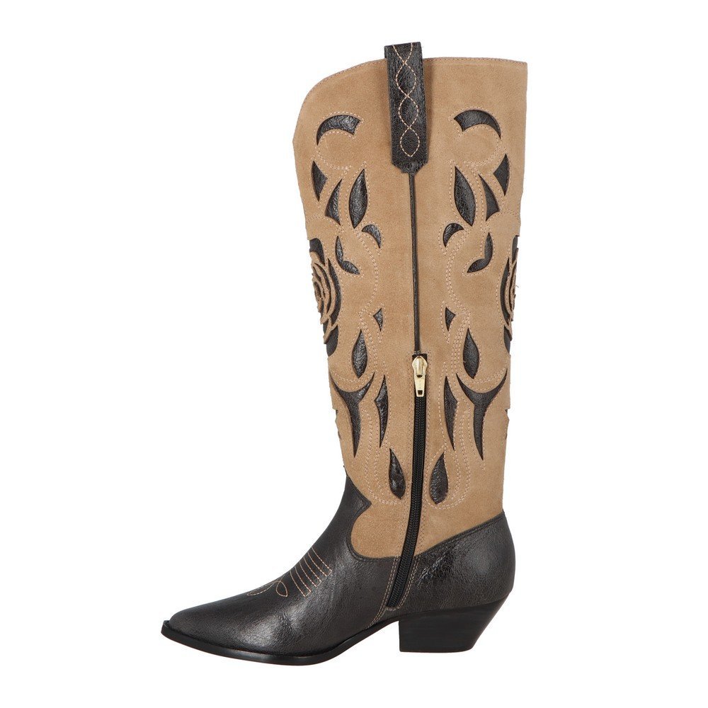Bota Western Couro Luiza Barcelos 12680039 Bege 5