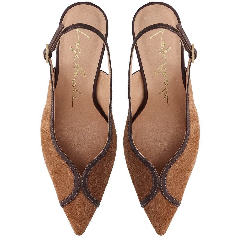 Scarpin Slingback Anabela Luiza Barcelos 13420036 Marrom 4